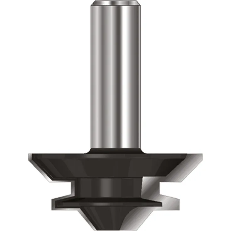ENT 16380 Gehrungs-Verleimfräser HW (HM), Schaft (C) 8 mm, Durchmesser (A) 38,1 mm, B 12,7 mm, E 6 mm, D 32 mm Holzstärken von 8 bis 12 mm