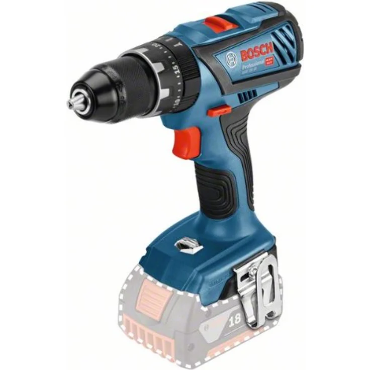 Bosch Professional 18V System Akku Schlagbohrschrauber GSB 18V-28 (max. Drehmoment: 63 Nm,max. Schrauben-D: 8 mm,Bohr-D max.: Holz-Stahl-Mauerwerk 38-13-13 mm, ohne Akkus und Ladegerät, im Karton) – Bild 1