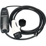Mobile Ladestation für Elektroautos Typ 2 zu Schuko (16A- 1-phasig- 3,6 kW) mit Timer und Wandhalterung