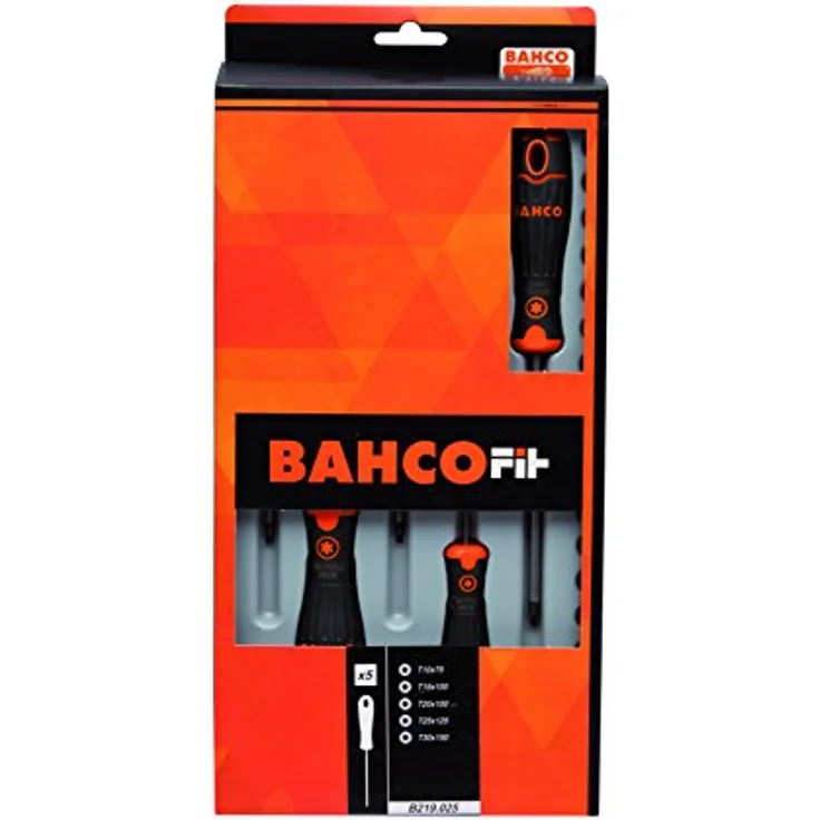 Bahco B219.025 BHB219.025 Schraubendreher-Set Torx 5-teilig, Mehrfarbig