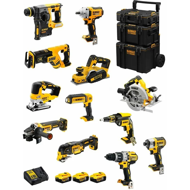 DeWALT Kit DWK1201 DCD996undDCH273undDCG405undDCF887undDCF894undDCS334undDCS570und DCS355undDCP580undDCS367undDCL050undDCF620und3x5,0AhundDCB115undCaddy