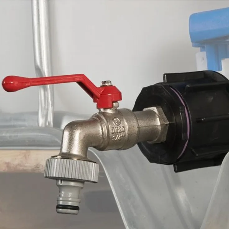 Ersatzhahn f. IBC Tanks inkl. Gardena Adapter Bewässerungszubehör
