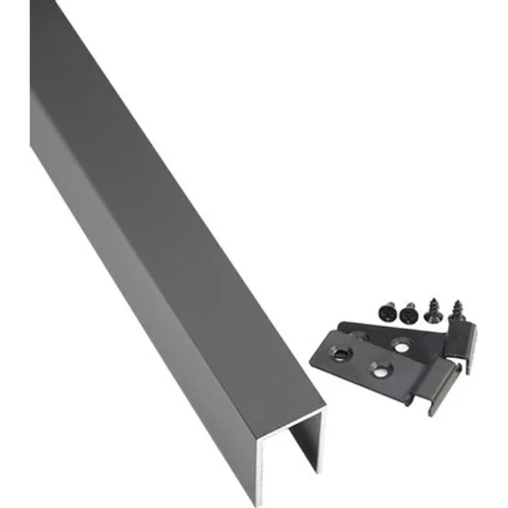 T & J Abdeckleiste Alu Tjörn-Serie Anthrazit 24,8 x 40 x 1761 mm
