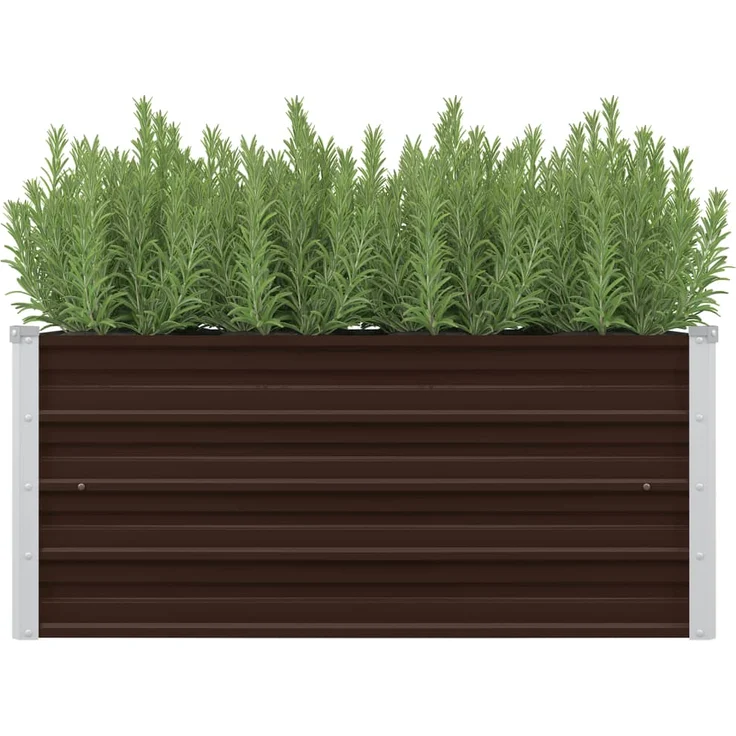 vidaXL Garten-Hochbeet Braun 100 x 40 x 45 cm Verzinkter Stahl – Bild 1