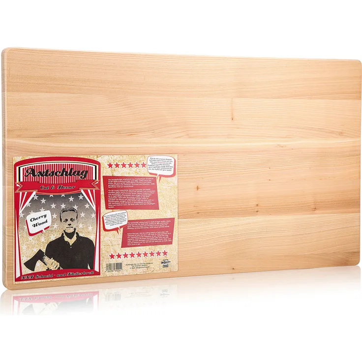 Axtschlag XXL Schnitt-, Anricht- und Filetierbrett - Kirsche - 70 x 40 x 2,5cm