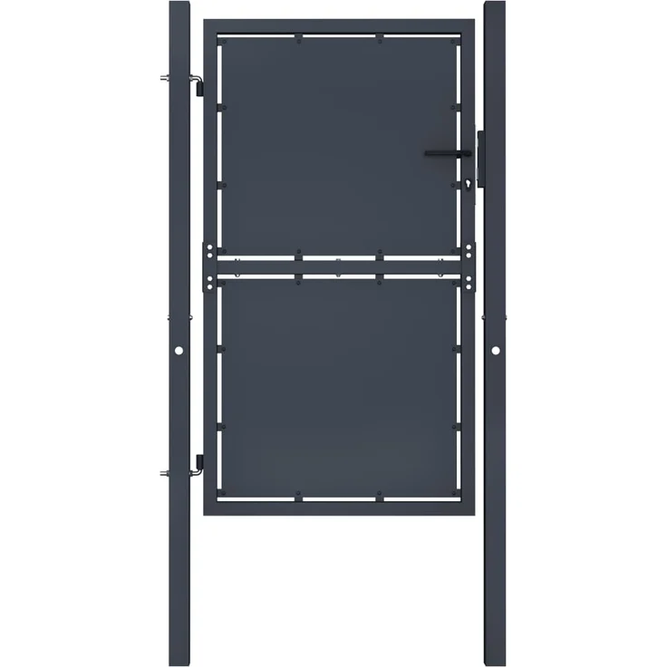 vidaXL Gartentor Stahl 100 x 150 cm anthrazit – Bild 1