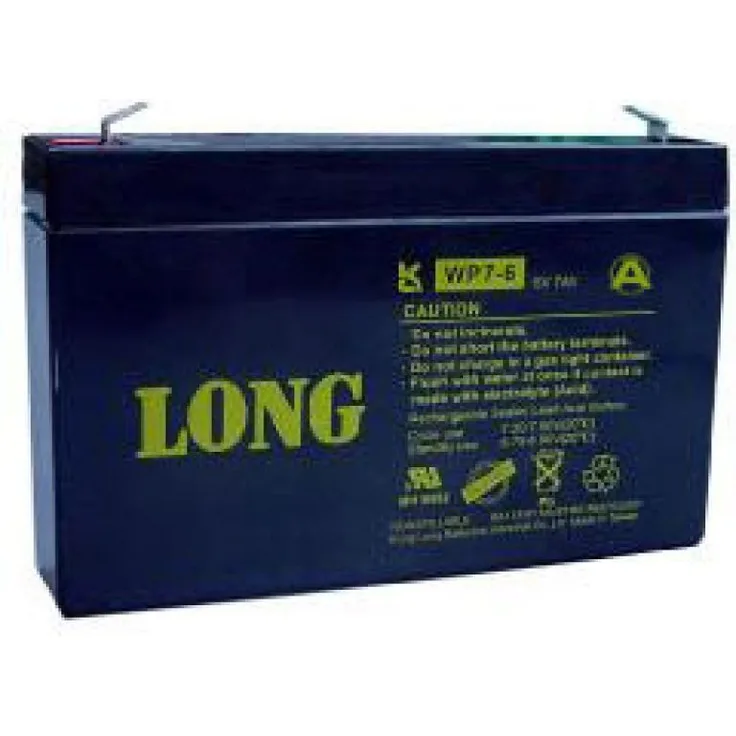 Kung Long WP7-6 Akku Blei 6 Volt 7Ah, Faston 6,3mm
