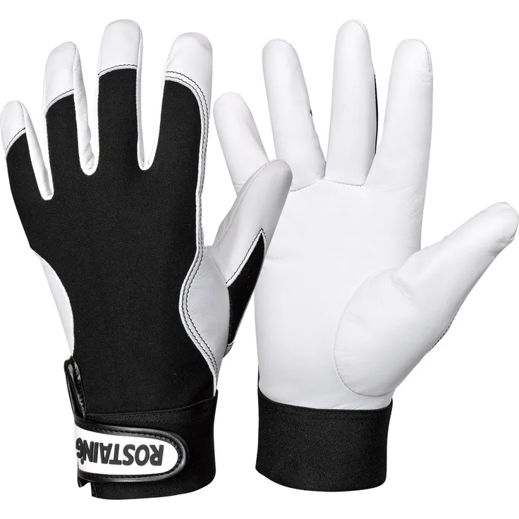 ROSTAING CONTACT-IT08 Handschuhe, Weiß-Schwarz, 32,5 x 11 x 1 cm