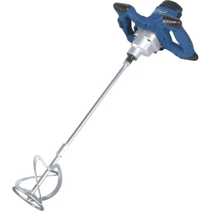 Scheppach Rührwerk PM1200 Handrührwerk | 1200W Leistung | Stablänge 550mm | Rührkorb-Ø 120mm | Drehzahlregulierung | Rühreraufnahme M14 | inkl. Farb- und Mörtelrührer