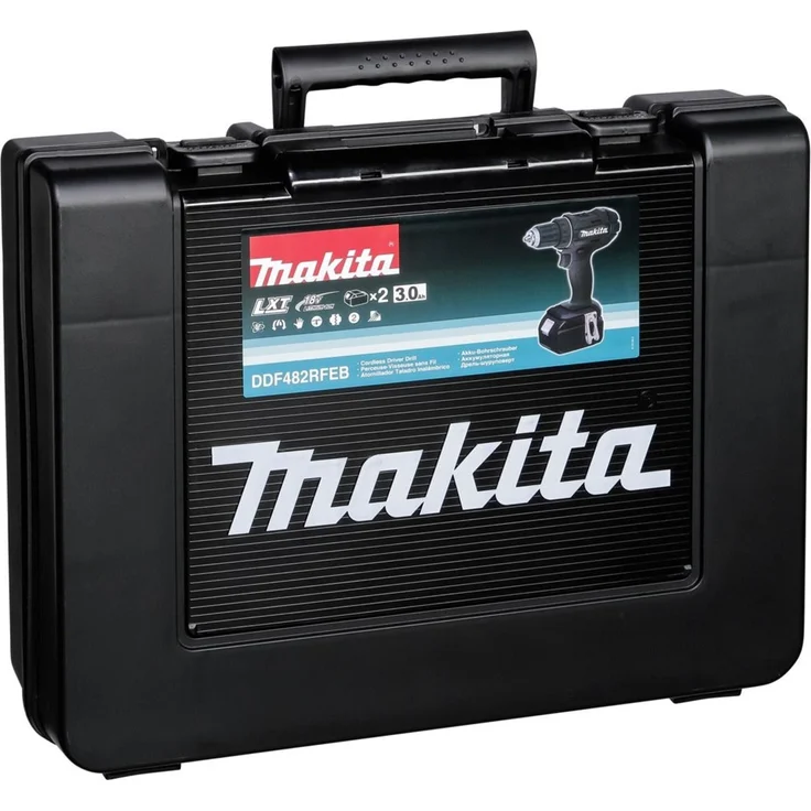 Makita DDF482RFEB Black Edition Akku-Bohrschrauber 18 V 2-Gang Schnellspannbohrfutter, 2 x 3,0 Ah, Ladegerät und Transportkoffer – Bild 5