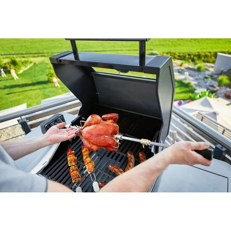 RÖSLE Gasgrill BBQ-Station VIDERO G2-S Schwarz, Grill mit 2 Edelstahlbrennern, extra Primezone und Seitenbrenner, klappbare Seitentische, VARIO+, pulverbeschichteter Stahl, Version 2021 – Bild 6
