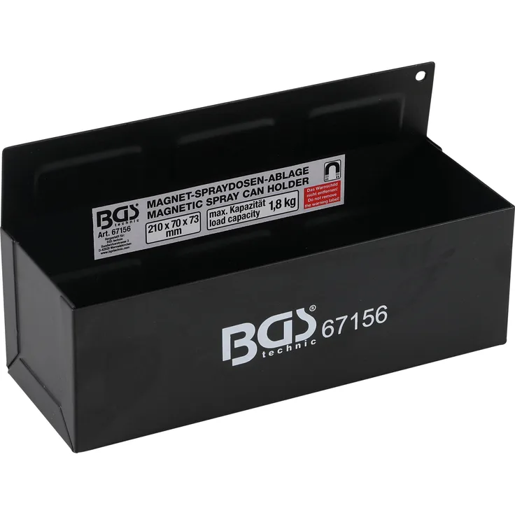 BGS 67156 | Magnet-Spraydosen-Ablage | 210 x 75 x 70 mm | 6 starke Magnete, Haltekraft ca. 1,8 kg