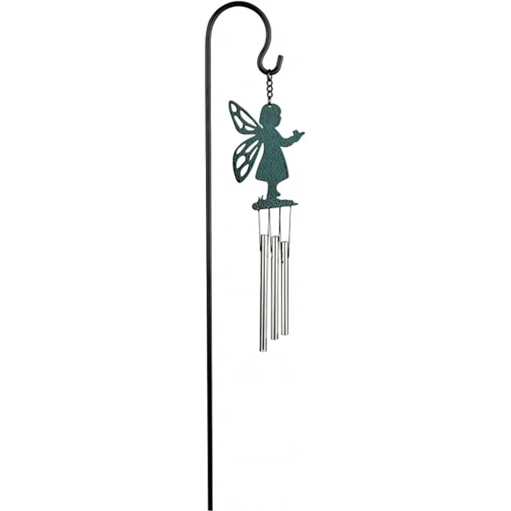 windspiel Fairy 45 cm Stahl grün-silber 3-teilig