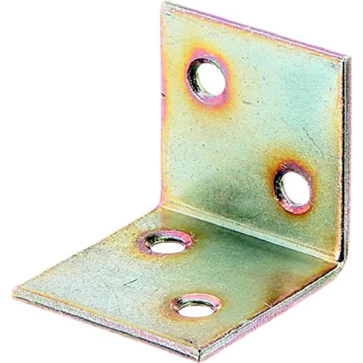 GAH-Alberts 332631 Breitwinkel, gleichschenklig - galvanisch gelb verzinkt, 30 x 30 x 30 mm - 25 Stück – Bild 1