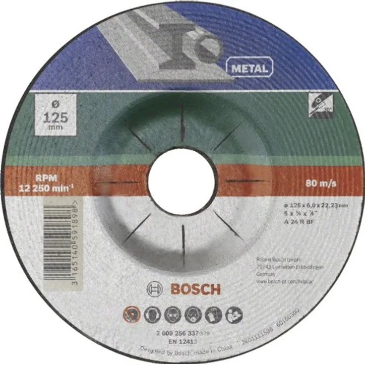 Bosch 2609256339 DIY Schruppscheibe Metall 230 mm ø x 6 mm gekröpft