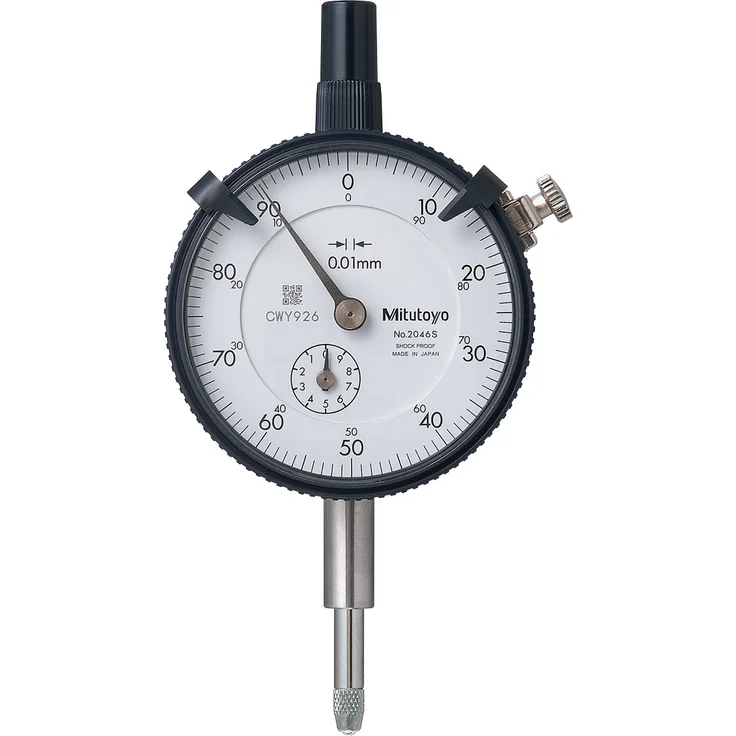 MITUTOYO 2046S Messuhr mit Öse, DIN 878, Messbereich 10 mm, Ablesung 0.01 mm – Bild 1