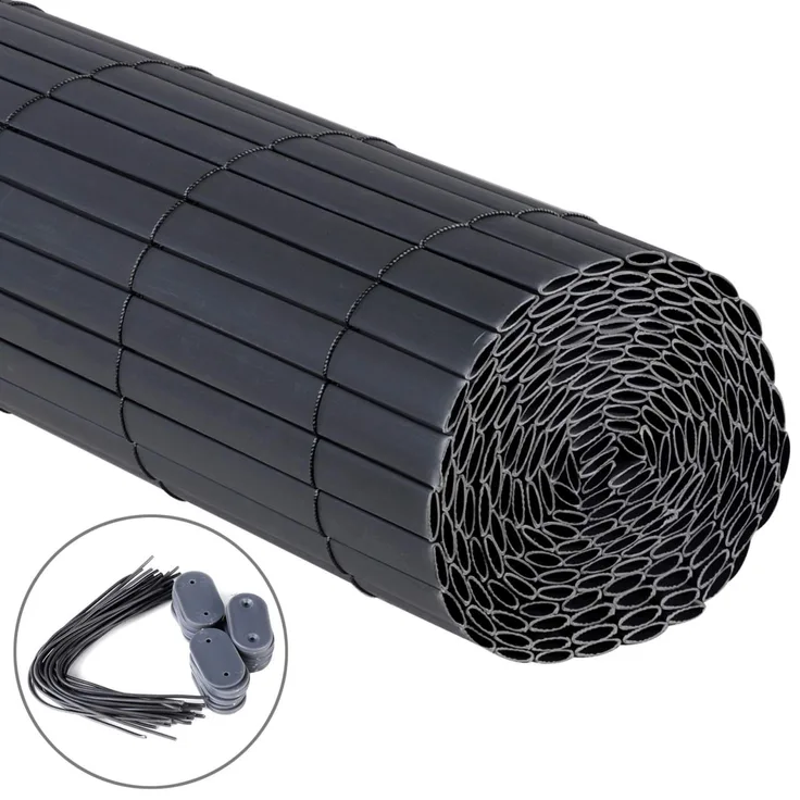 WOLTU Sichtschutzmatte PVC Grau 50080 cm