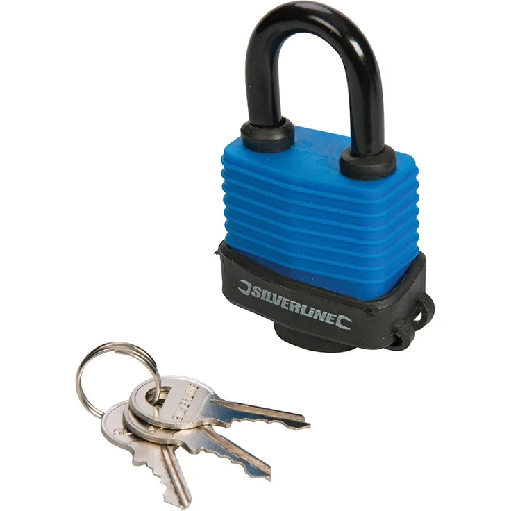 Silverline 196551 Wetterbeständiges Vorhängeschloss 48 mm