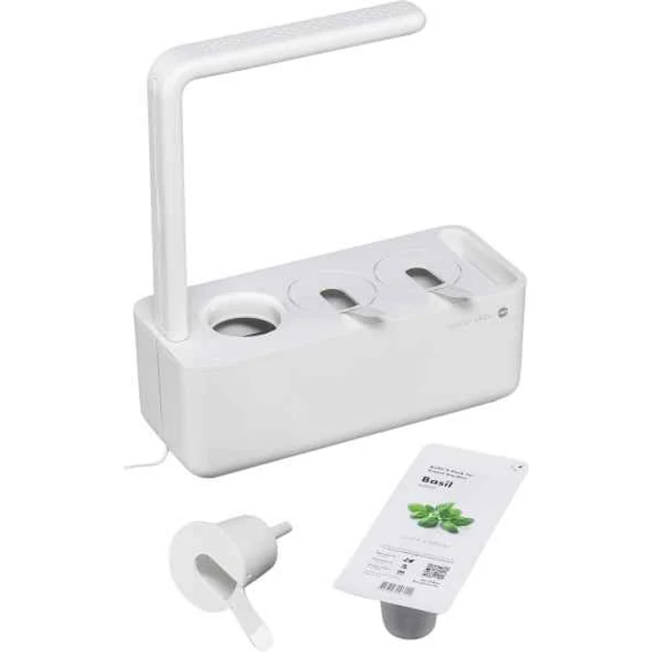 Emsa M5261700 Click & Grow Smart Garden 3 Indoor-Garten, passend für 3 Kräuterkapseln, weiß inklusive 3 Basilikumkapseln – Bild 3