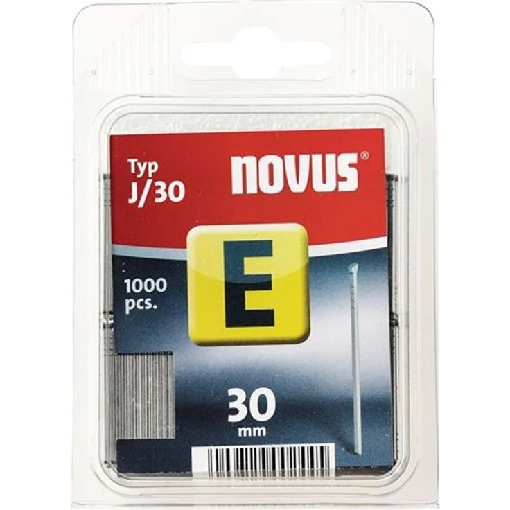 Novus Nägel 30 mm, Klarsichtverpackung mit 1000 Nägeln vom Typ J-30, zur Befestigung von Zierleisten und Eckleisten – Bild 1