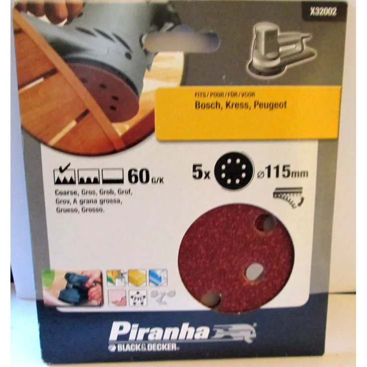 Piranha X32002 XJ, 115 mm, 60 G, Quick Fit Exzenterschleifer Disc