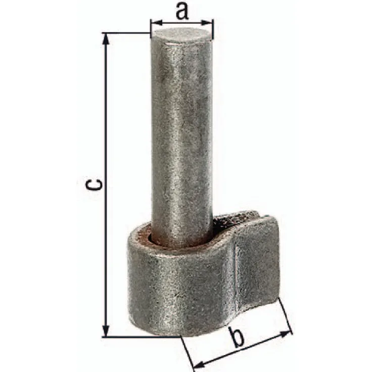 Kloben z.Anschweißen 13x24mm STA roh GAH