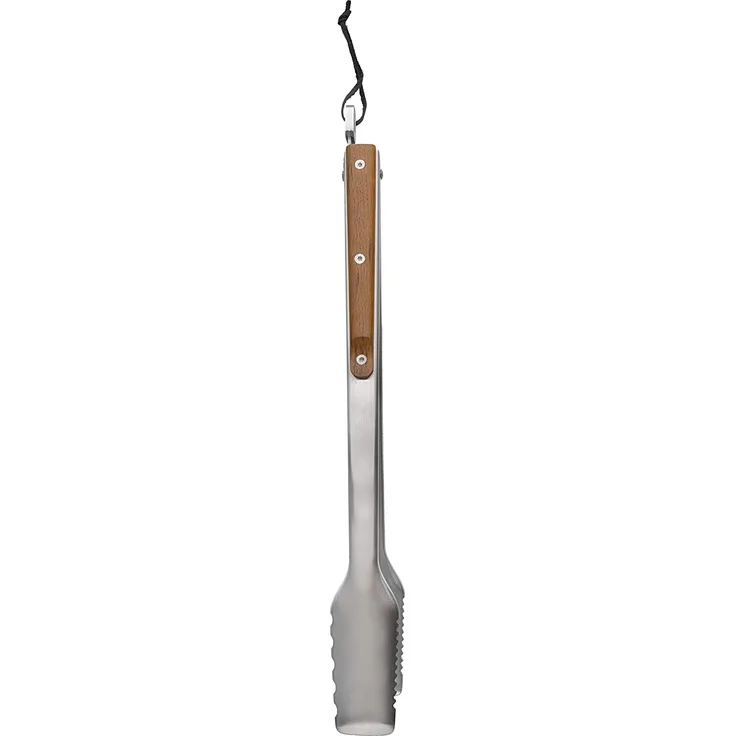 Traeger Grillzange, Edelstahl, mit Schließmechanimus, GriffTeakholz