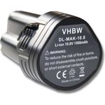 vhbw Akku passend für Makita Baustellenradio BMR100, BMR101, BMR102, BMR103, BMR103B, BMR104, BMR105, DMR102 Elektrowerkzeug (1500mAh Li-Ion 10,8V)