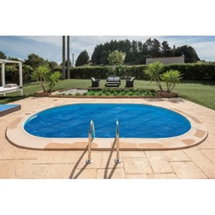 Gre CPERT53 - Sommerabdeckug für rechteckige Einbaubecken 500 x 300 cm, Farbe Blau