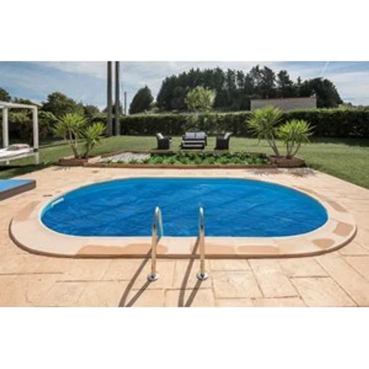 Gre CPERT53 - Sommerabdeckug für rechteckige Einbaubecken 500 x 300 cm, Farbe Blau