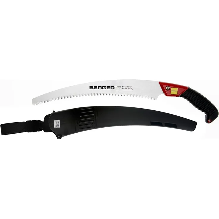 Berger Astsäge 64850 mit auswechselbaren Sägeblatt Säge mit Schutzköcher, Länge: 33 cm