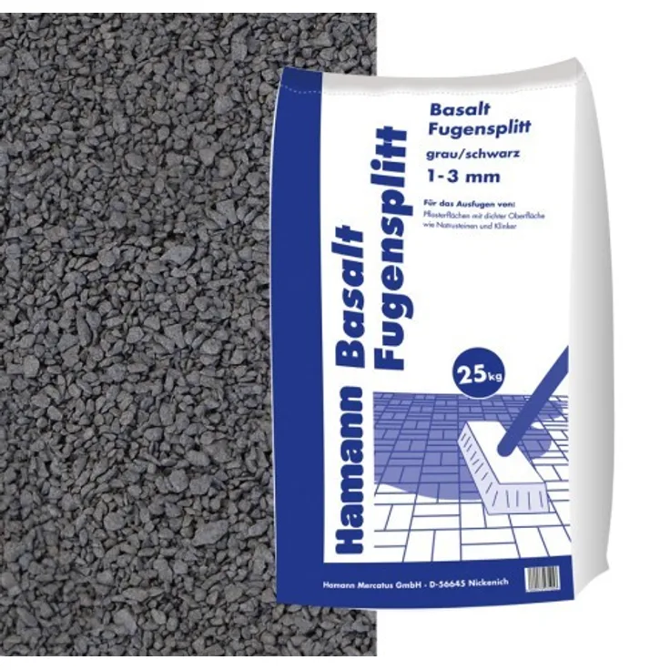 Basalt Fugensplitt 1-3 mm 25 kg Sack