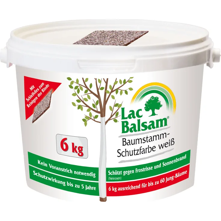 FRUNOL DELICIA Etisso LacBalsam Baumstamm-Schutzfarbe weiß, 6 kg