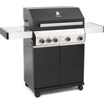 TAINO BLACK 4+1 93584 Gasgrill mit Seitenbrenner Gasgrill 4 Brenner Standgrill Matt Schwarz
