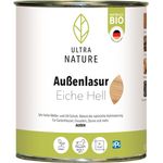 ULTRA NATURE Außen Lasur, Natürlich Bio, Lösemittelfrei Schiefergrau 2,5 L