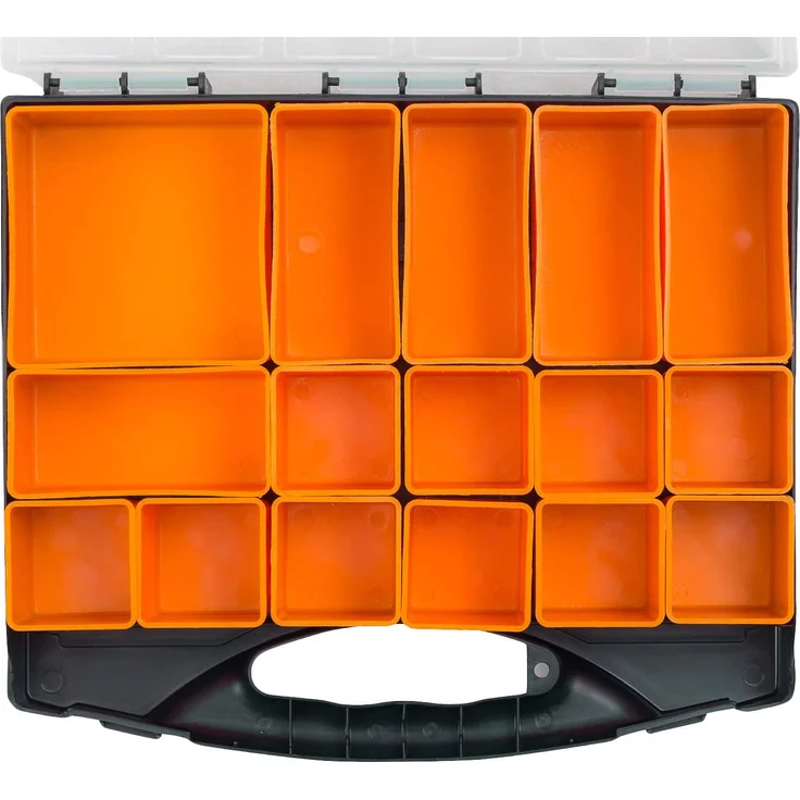 Alutec Sortimentskoffer-Set, variable Unterteilung 1St., schwarz-orange – Bild 4