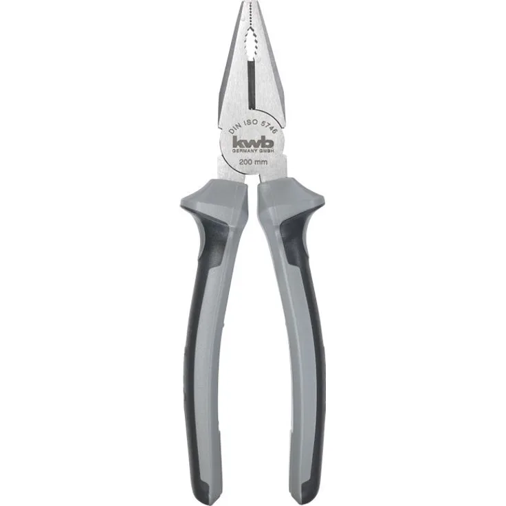 kwb Profi Kombi-Zange 200 mm 386420, nach DIN ISO 5746, robuste Verarbeitung, Schneidkanten induktiv gehärtet