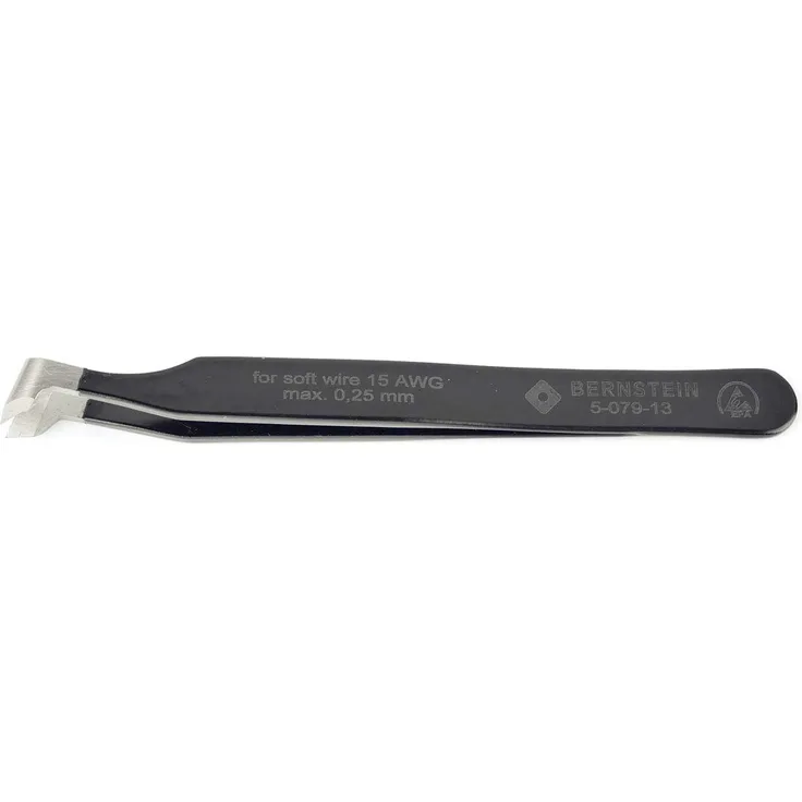 Bernstein Werkzeuge 5-879-13 Schneidpinzette 115 mm Form 15 AP Carbonstahl ableitfähig bündig, Esd Ausführung