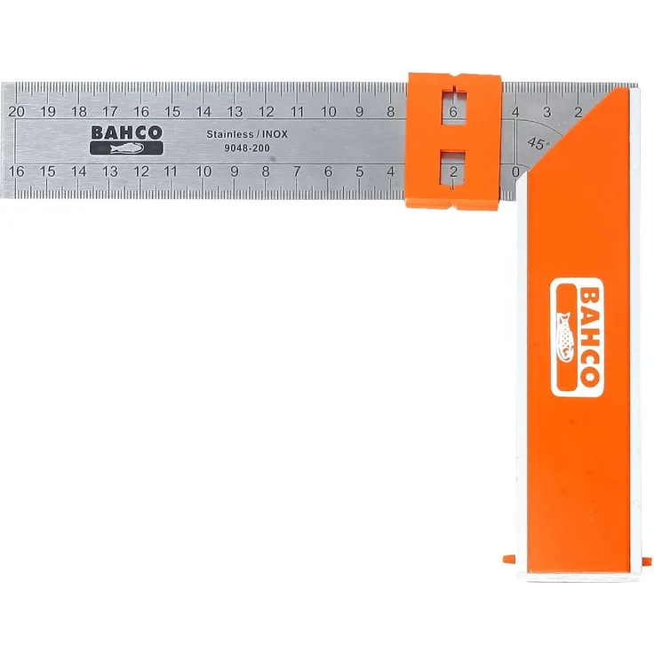 BAHCO BH9048-300 ESCUADRA 300MM, Naranja, Plata
