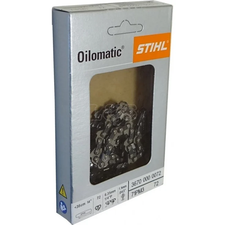 Stihl 36700000072 Picco Micro Kette Sägekette 1-4 1,1 72 Glieder für 35 cm Schwert MSA 160, MS 192 T, 1 W, 1 V