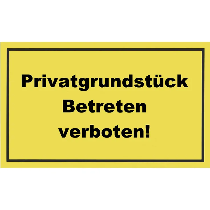 Metafranc Hinweisschild ''Privatgrundstück Betreten verboten!'' - 300 x 200 mm - Beschilderung - Verbotsschild - Zutrittsverbot - Privatgrundstück - Grundstückkennzeichnung - 500290