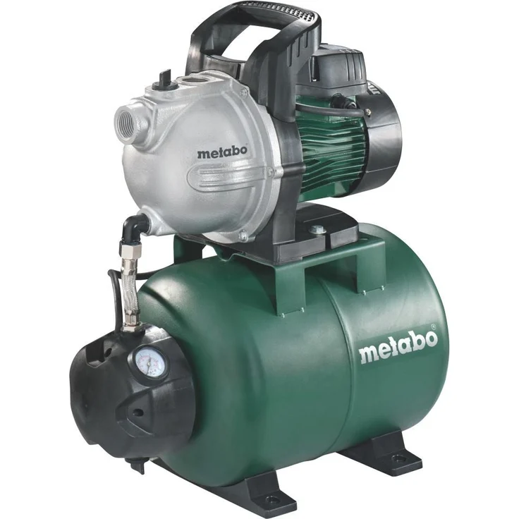 Metabo HWW 3300/25 G Hauswasserwerk 3300 l/h Fördermenge 900 Watt 45 m Förderhöhe (6009680020 ) Hauswasserwerk 4,5 bar Ansaughöhe 8 m – Bild 1