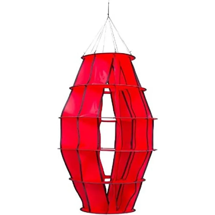 windspiel-Laterne 48 x 104 cm Nylon rot