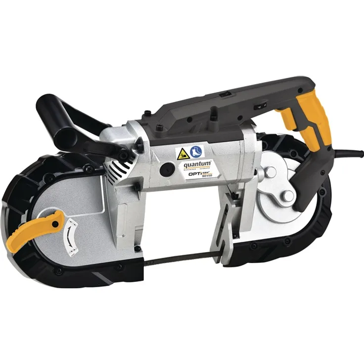 OPTIMUM Hand Bandsäge Quantum SQ-V10 (Motor 1,1 kW, mit LED-Arbeitslicht, für Holz, Metall, Kunststoff, Sägebandlänge 1140 mm) 3184210