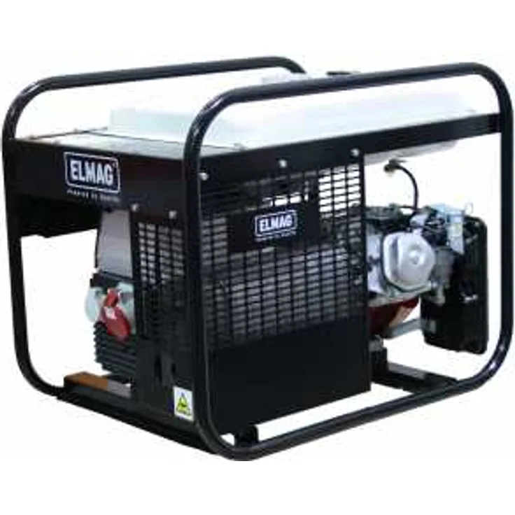 Elmag Stromerzeuger SEBS 6510WD-25 mit HONDA-Motor GX390 (semi-schallgedämmt) Benzin Handstart Auto-Choke Synchrongenerator Compoundregelung Dauerleistung 3~400V: 6,5kVA Dauerleistung 1~230V: 4kVA