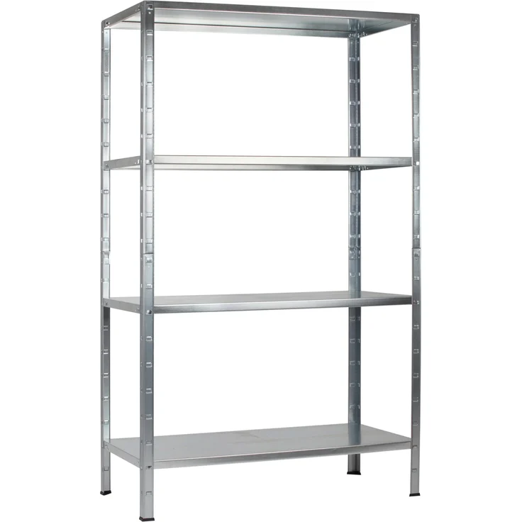 Schulte Regalwelt Lagerregal mit 4 PowerMAX-Fachböden, 190x100x40cm Regalsystem, Steckregal mit einfacher Montage ohne Verschrauben, Traglast je Boden bis zu 65 Kg (Gesamttraglast bis zu 260 Kg)