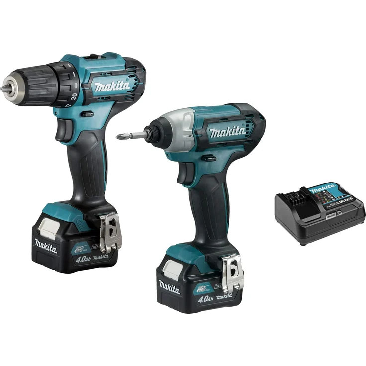 Makita CLX224SMJ Set mit 2 Maschinen BL1040B (DF333D + TD110D) + 2 Akkus 12 V 4 Ah Li-Ion + Makpac – Bild 1