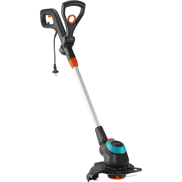 GARDENA Elektro-Trimmer EasyCut 450-25: Rasentrimmer mit verstellbarem Griff abwinkelbarem Trimmerkopf und ausklappbarem Pflanzenschutzbügel, 250 mm Schnittkreis 9870-20 – Bild 2