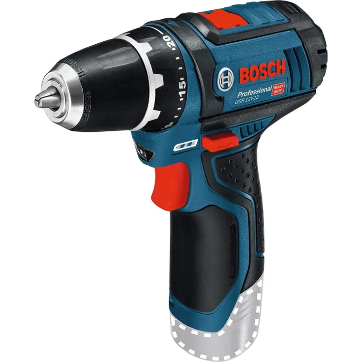 Bosch Professional 12 V System Akku-Bohrschrauber GSR 12V-15 ohne Akkus & Ladegerät, in L-Boxx – Bild 1