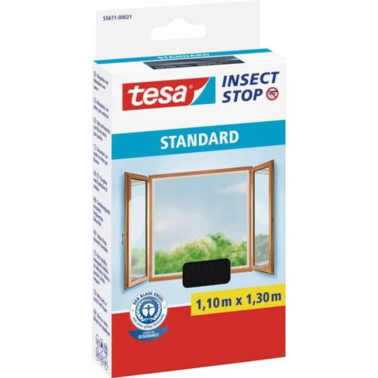 TESA Insect Stop Standard 55671-21-03 Fliegengitter (L x B) 1100mm x 1300mm Anthrazit 1St. – Bild 1